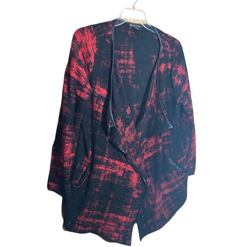 INC brand, black and‎ red knit, rap style blazer. - Picture 4 of 10